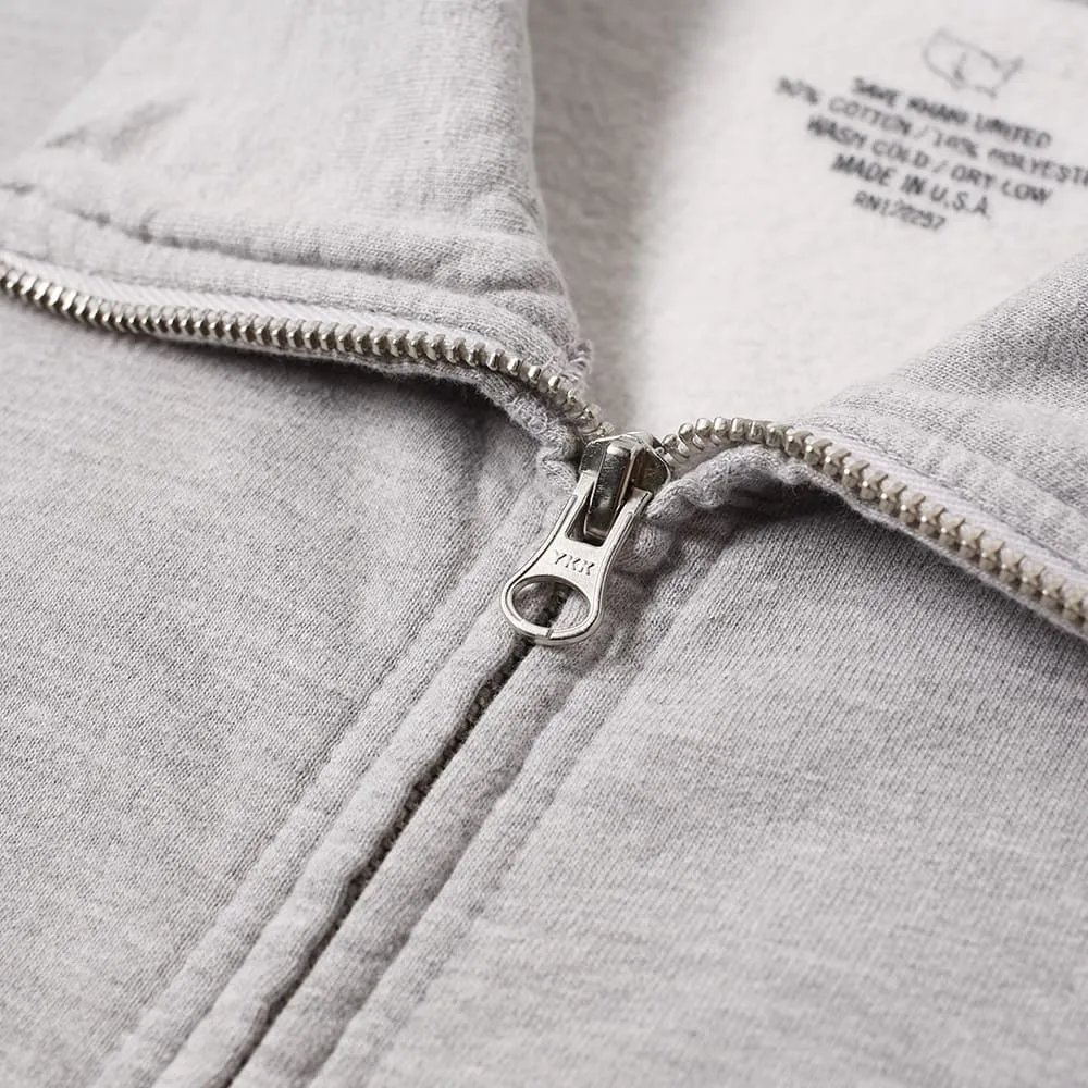 Save Khaki Fleece Track JacketGrey Heather