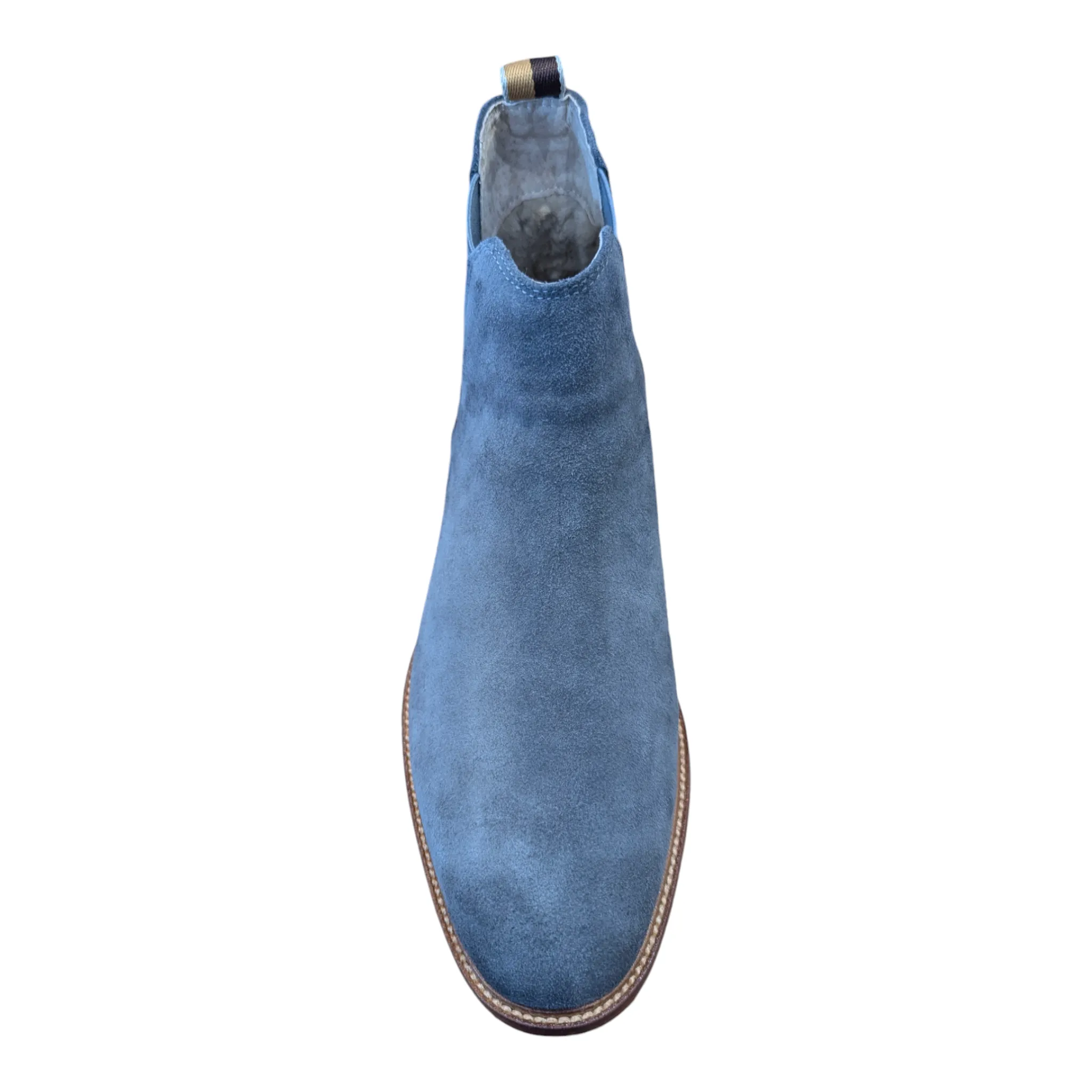 Sergio Duletti Winston Suede Leather Chelsea Boot with Fur Lining in Grey