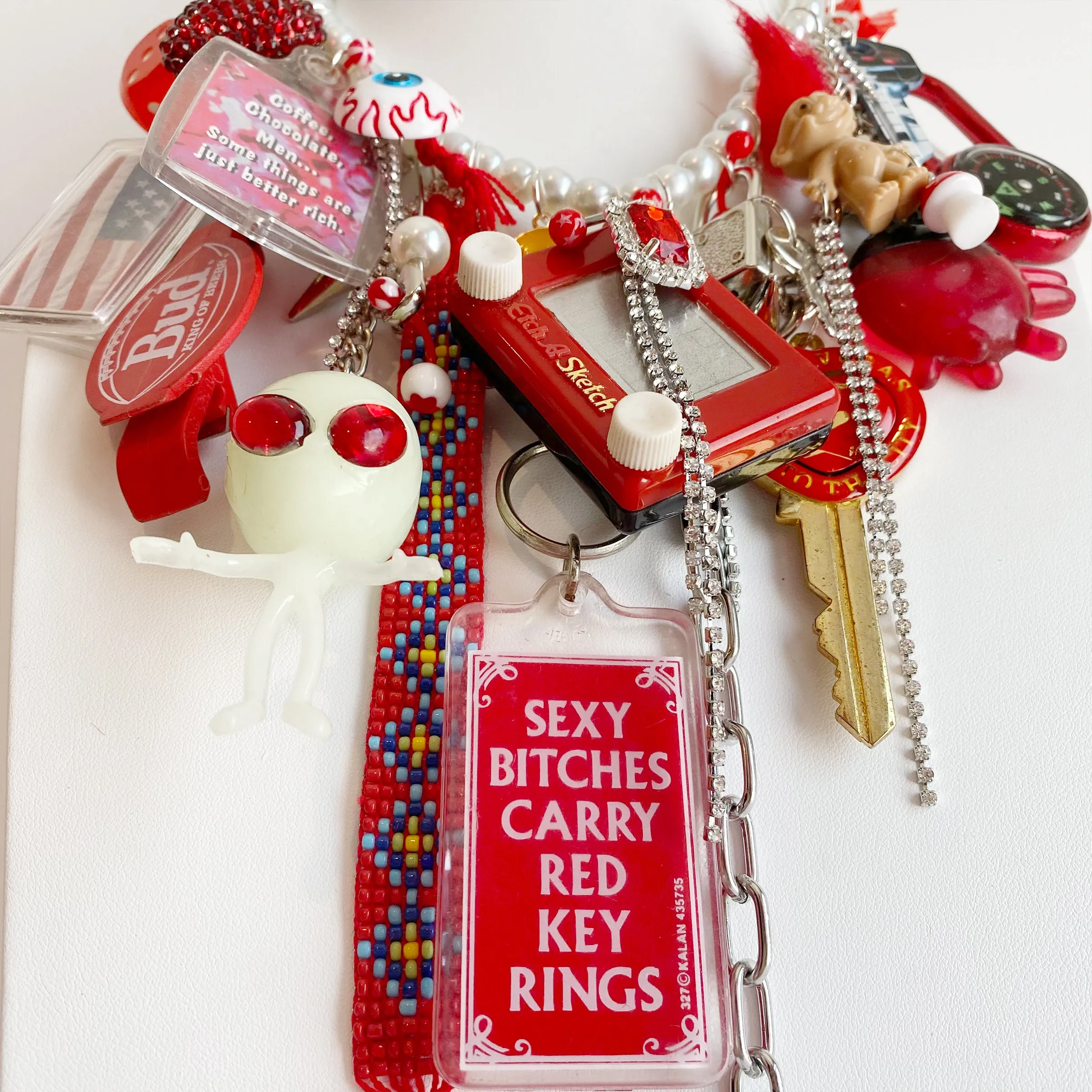 Sexy Bitches Vintage Remix Charm Necklace