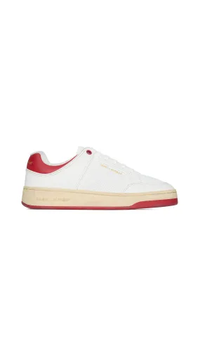 SL/61 Sneakers in Smooth Leather - White/Vintage Red