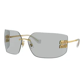 SMU54Y RUNWAY FRAMELESS SUNGLASSES - LIGHT GREY/ GOLD