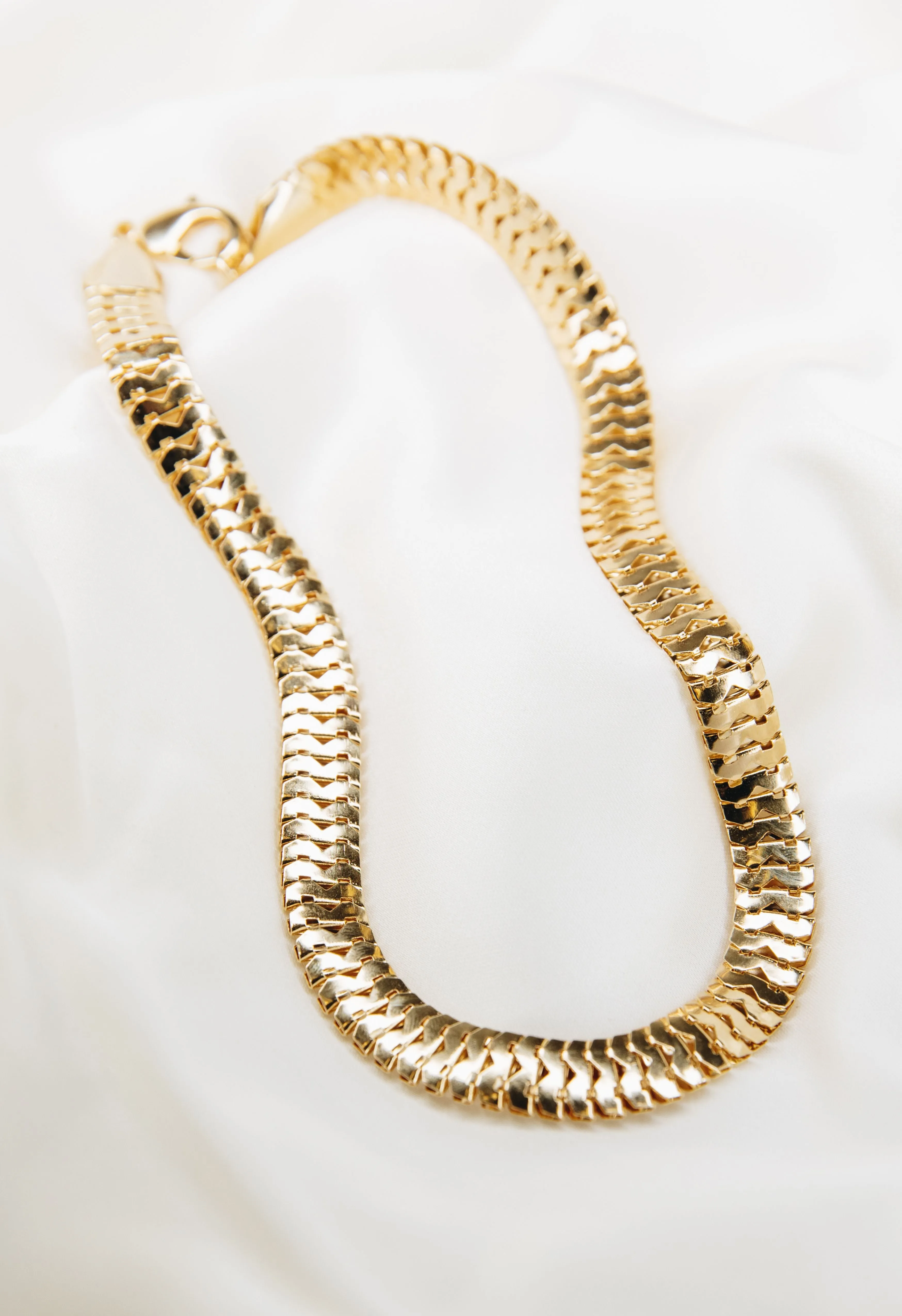 Snake Choker Chain Goldfilled