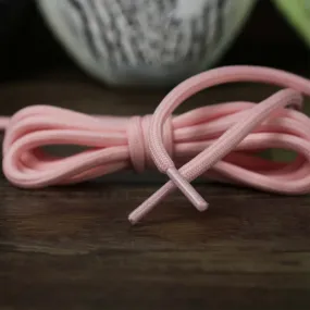 Solid Rope Light Pink Shoelaces with Light Pink Aglets | 120cm Capswag