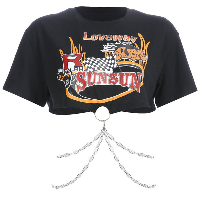 STREET METAL CONNECTION ACCESSORIES LOOSE T-SHIRT BY22130