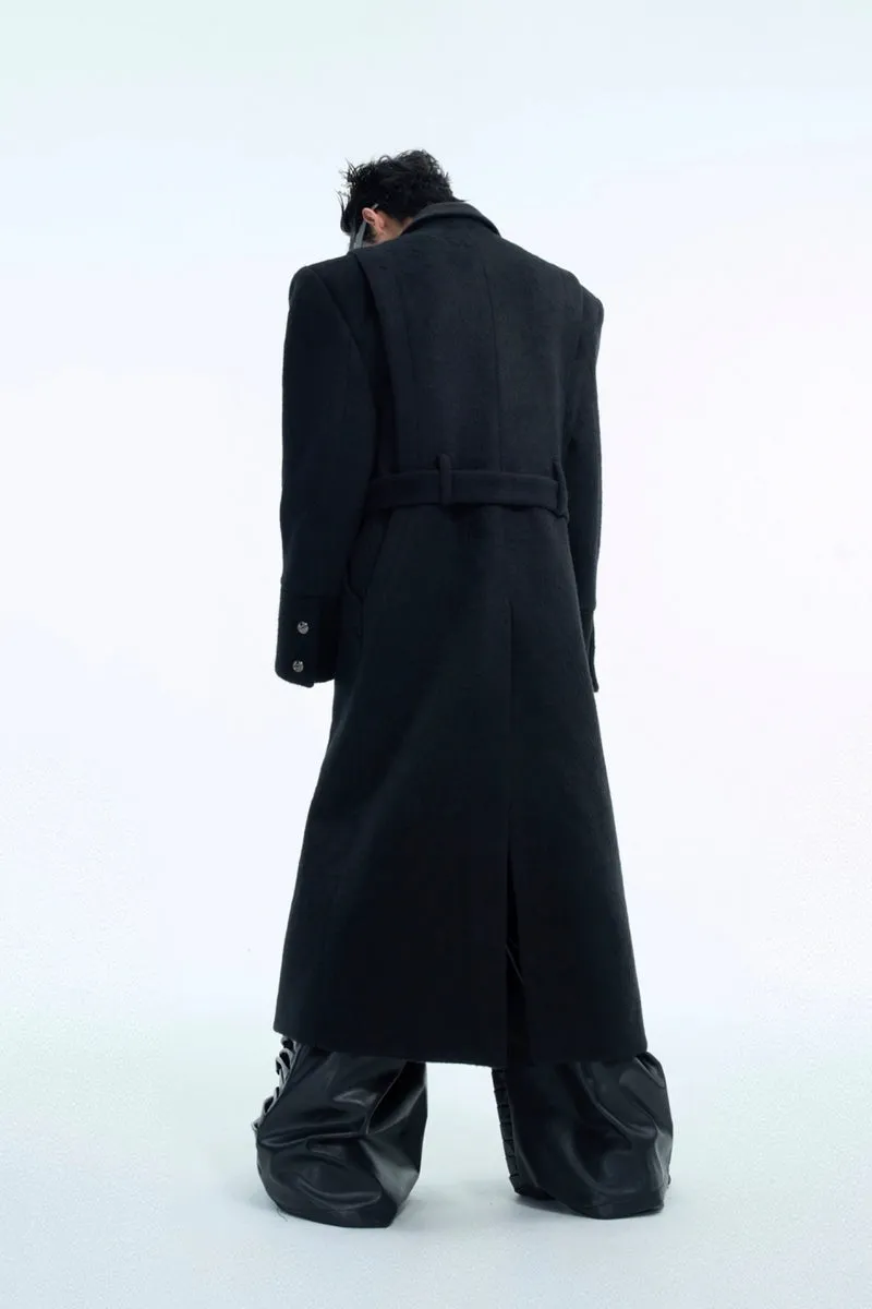 Structured Belted Wool Trench Coat