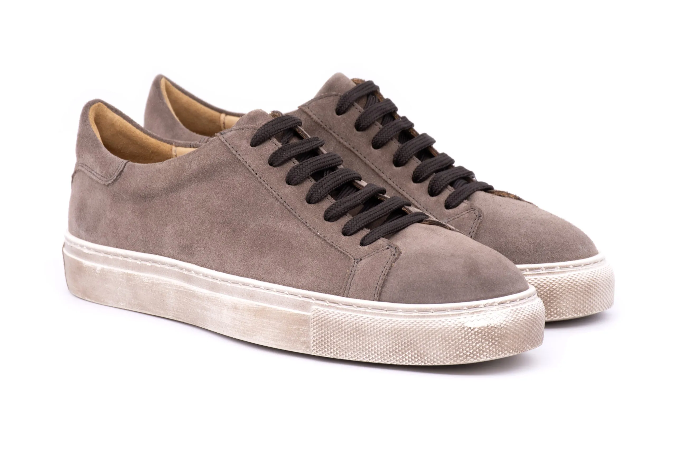 Suede Sneakers on Vintage Effect Sole