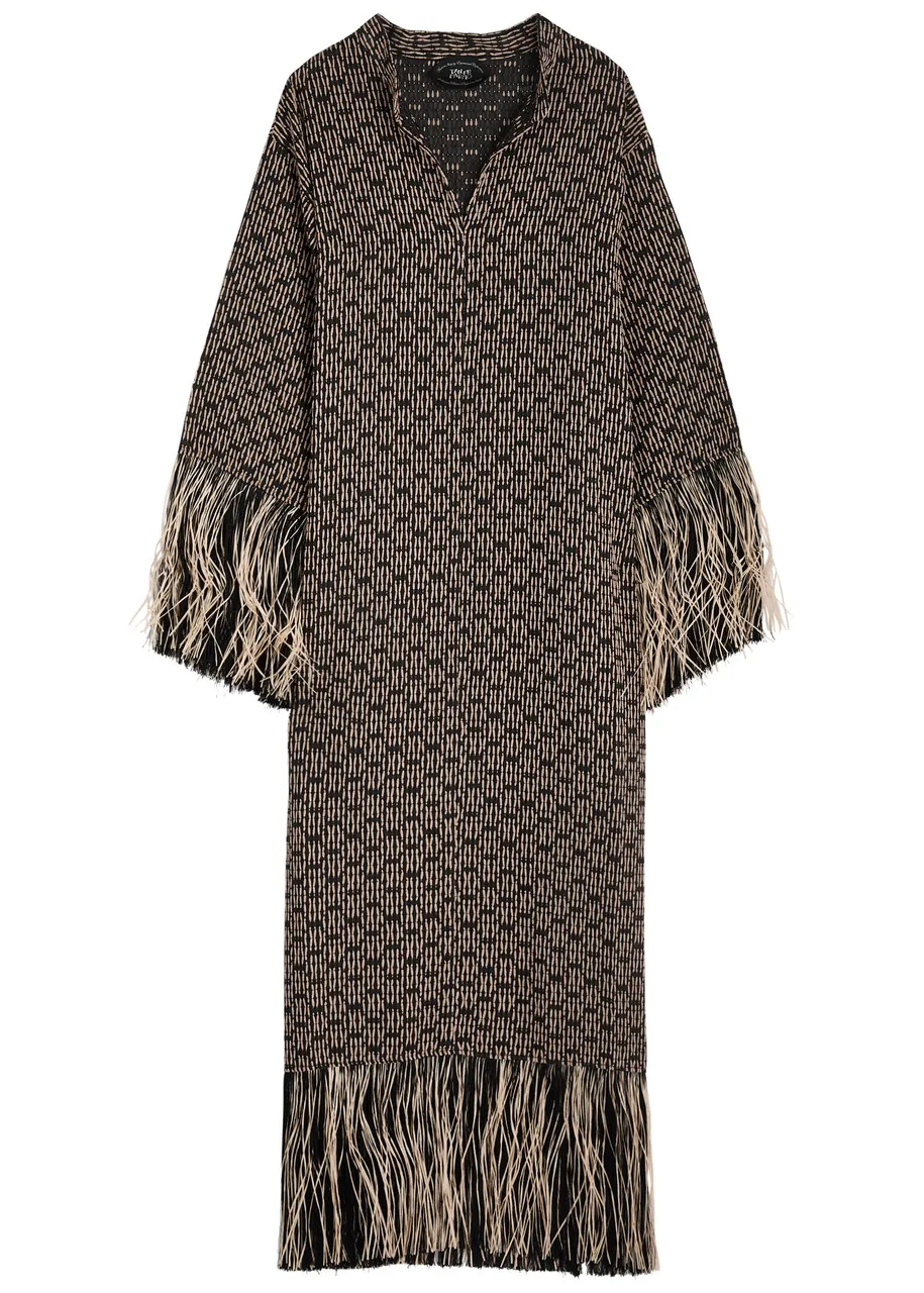 TALLER MARMO Tigris Rattan fringed woven maxi dress  -                         -                     -                