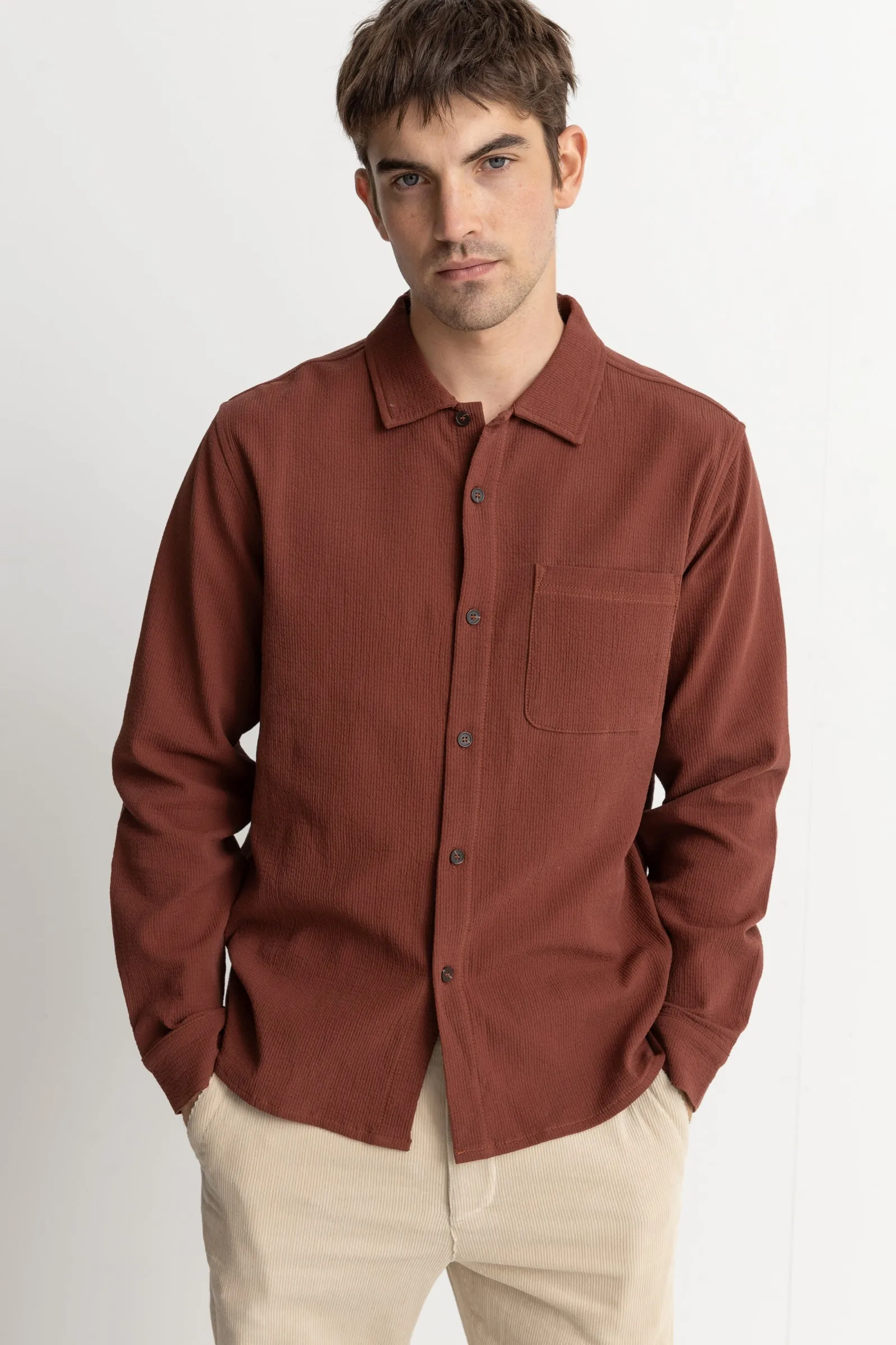 Textured Ls Shirt Clay