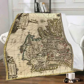 The Viking Era Map Fleece Blanket