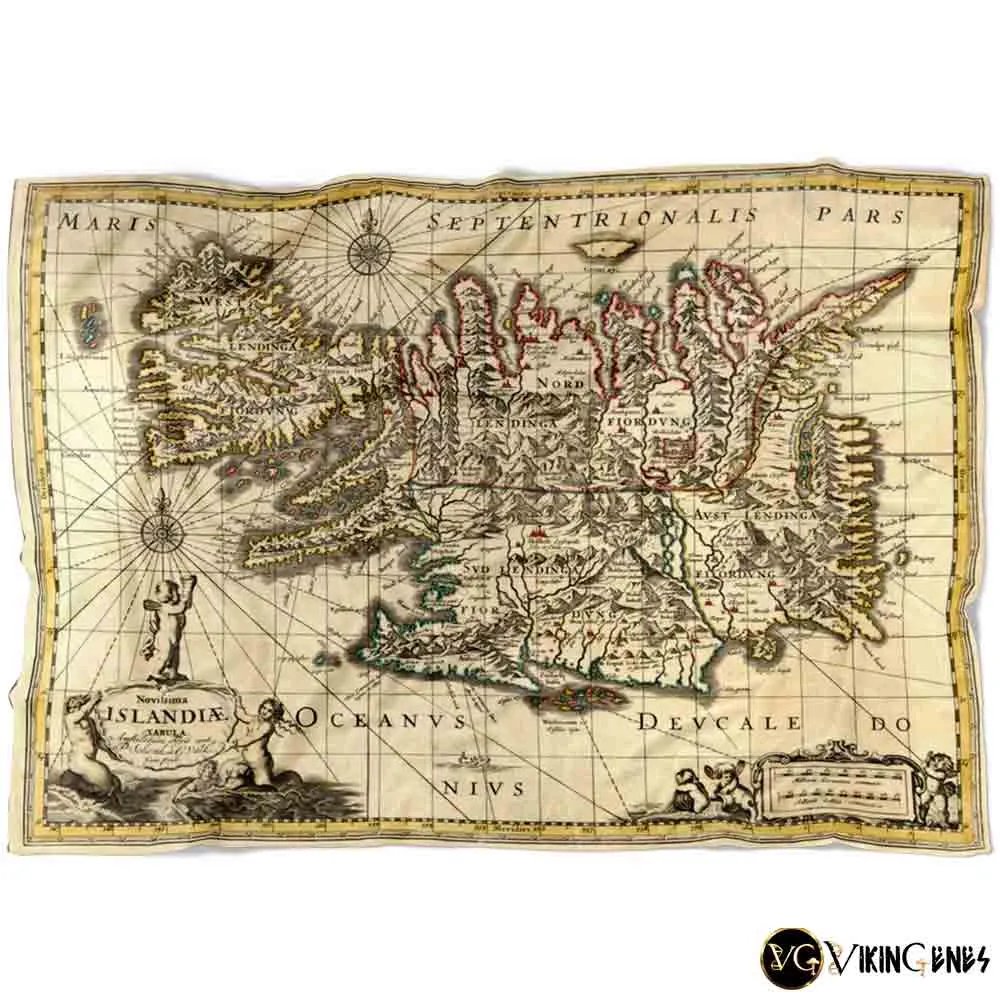 The Viking Era Map Fleece Blanket