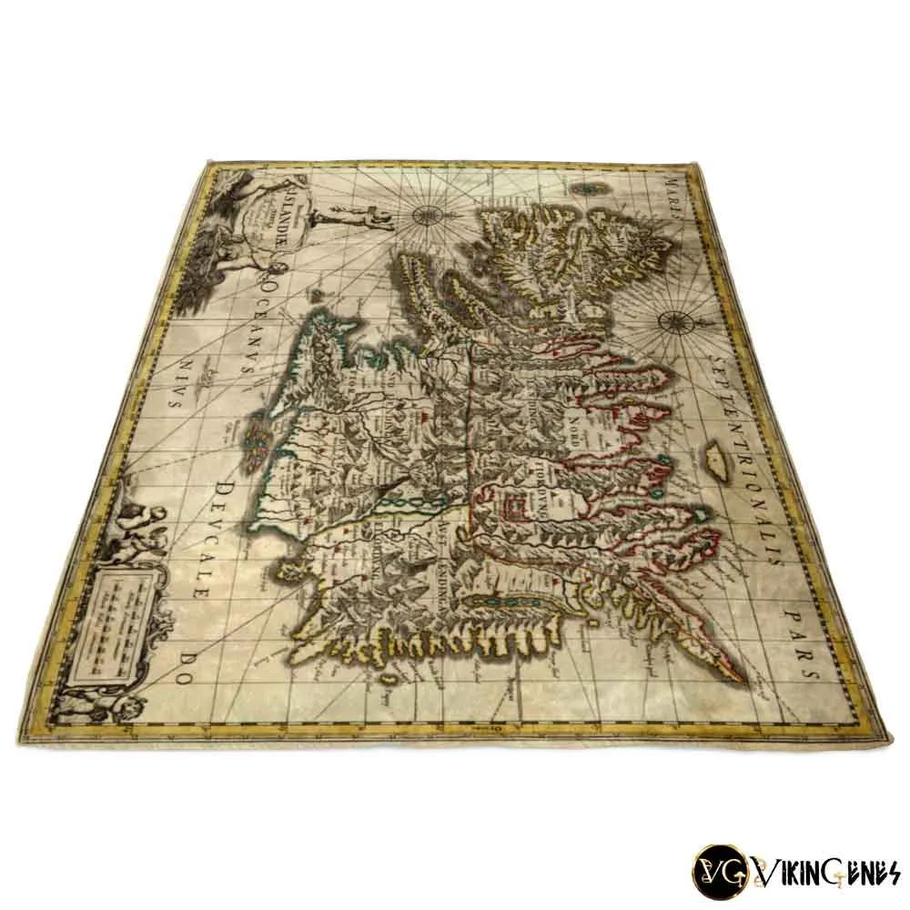 The Viking Era Map Fleece Blanket