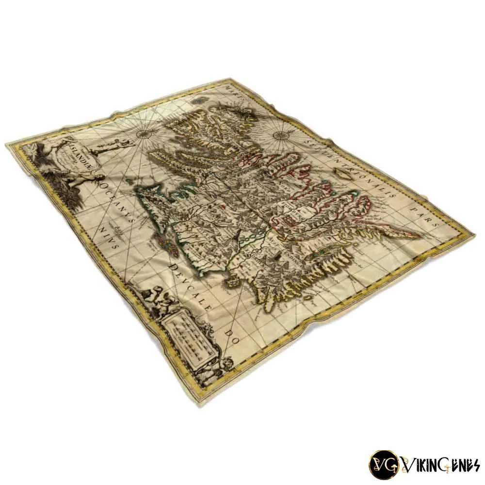 The Viking Era Map Fleece Blanket