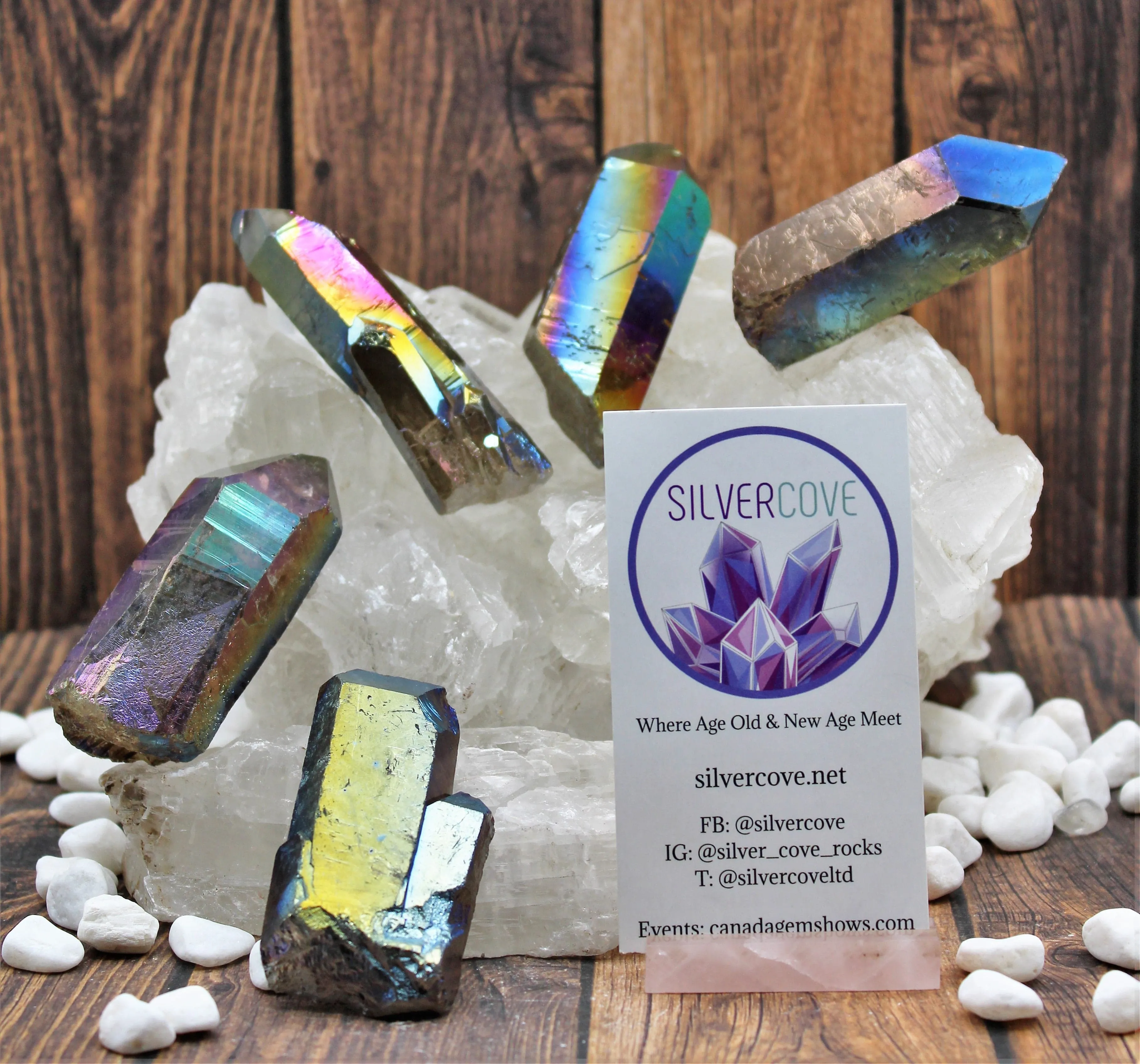 Titanium Aura Quartz Specimen