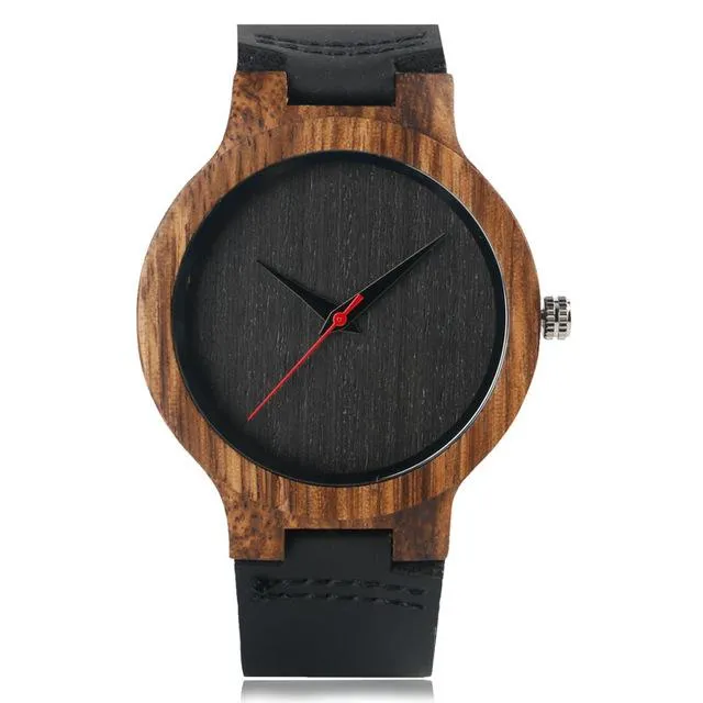 Top Gift Item Men's Analog Simple Bamboo Hand-Made Wooden Wrist Watch