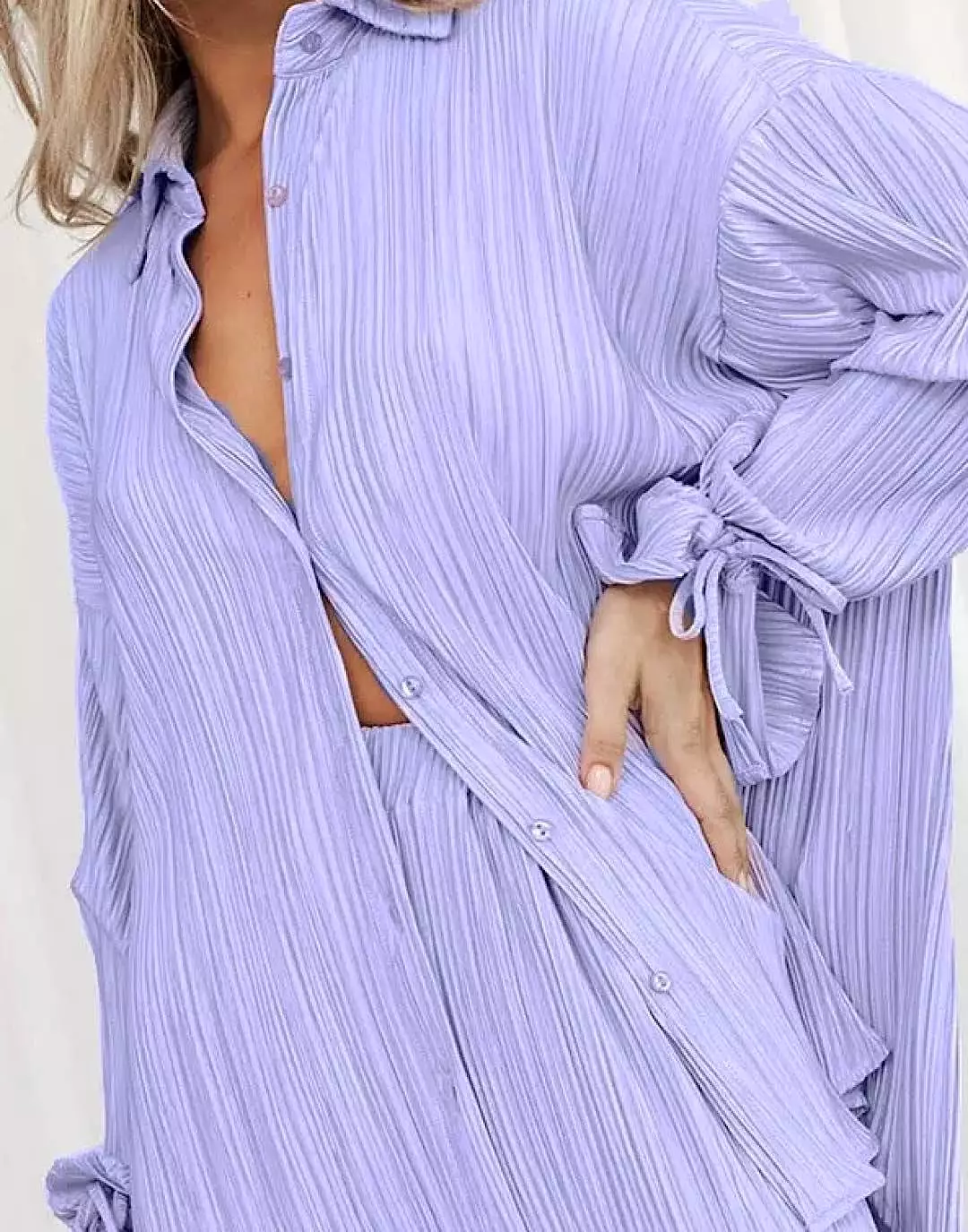 Two Piece Oversized Shirt Pants Set