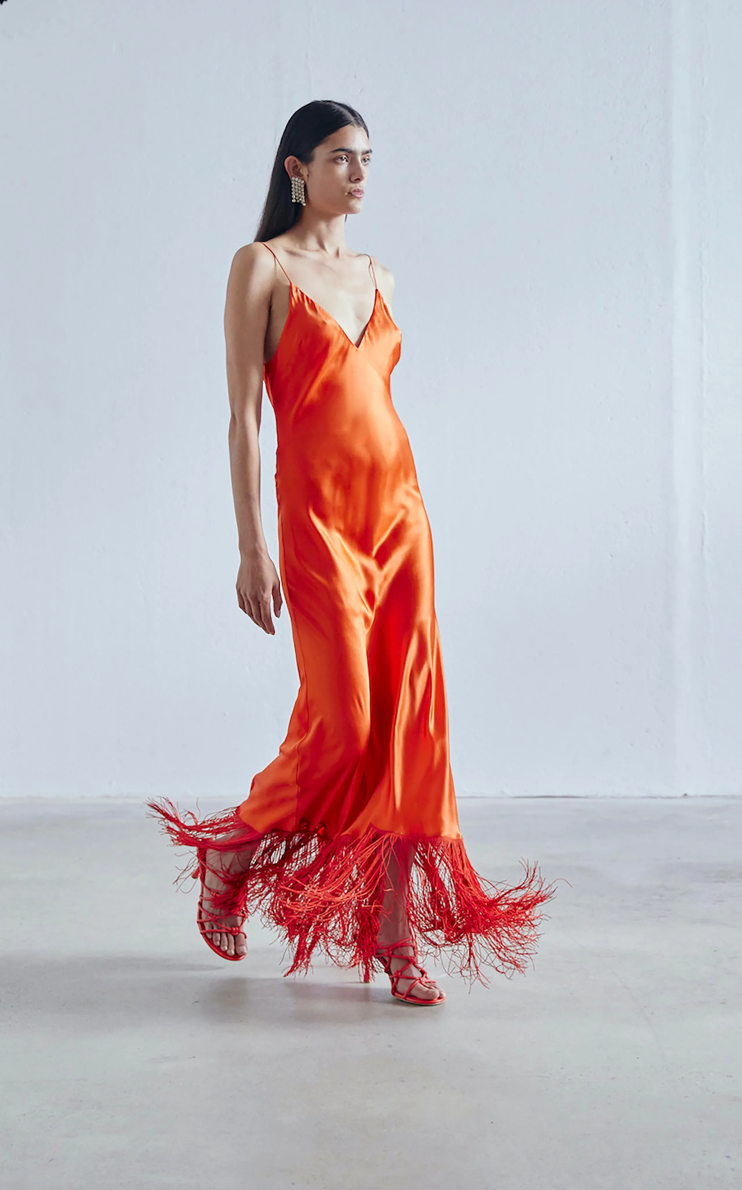 Urchin Fringed Slip Dress | Lobster