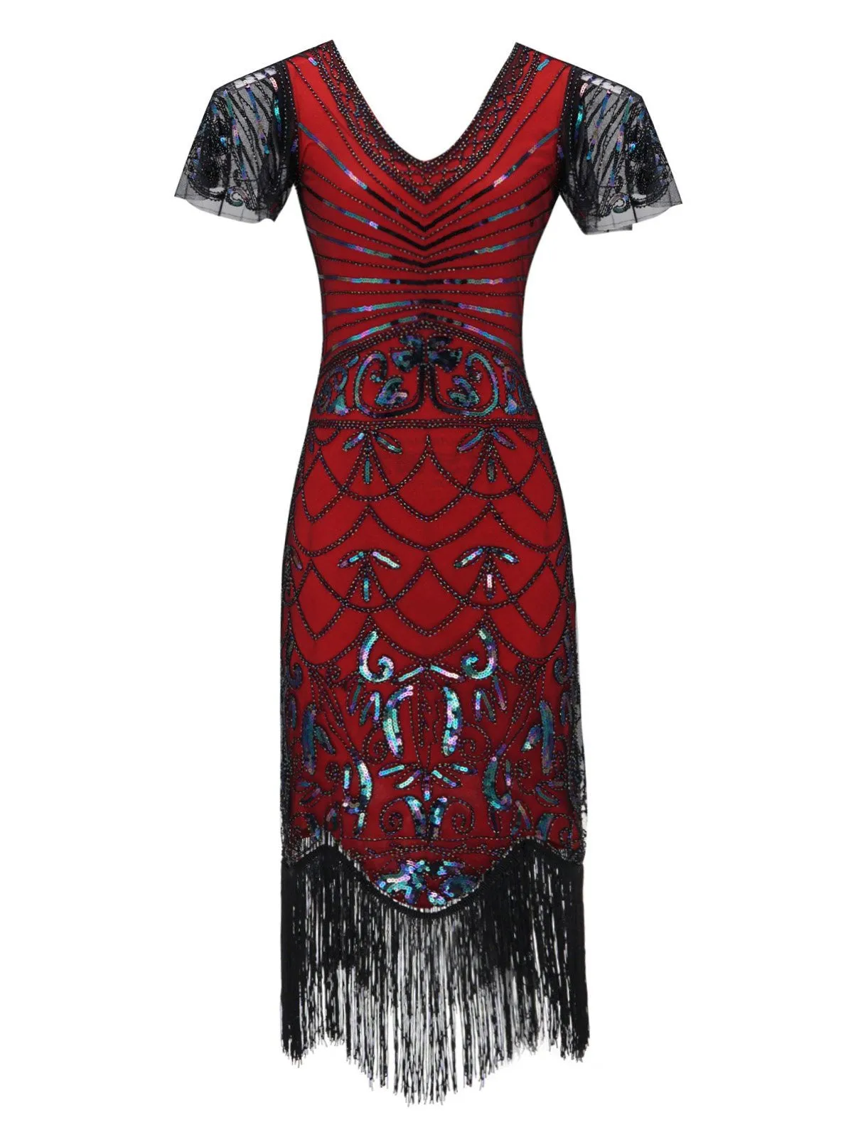 [US Warehouse] 1920s Fringed Flapper Gatsby Dress