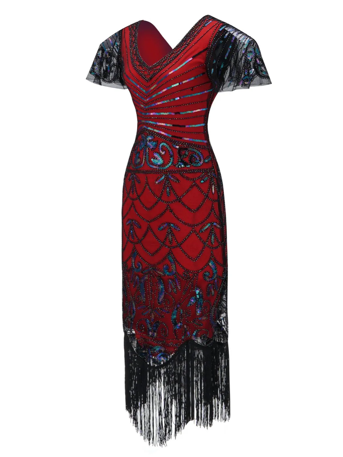 [US Warehouse] 1920s Fringed Flapper Gatsby Dress