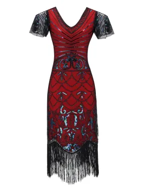 [US Warehouse] 1920s Fringed Flapper Gatsby Dress