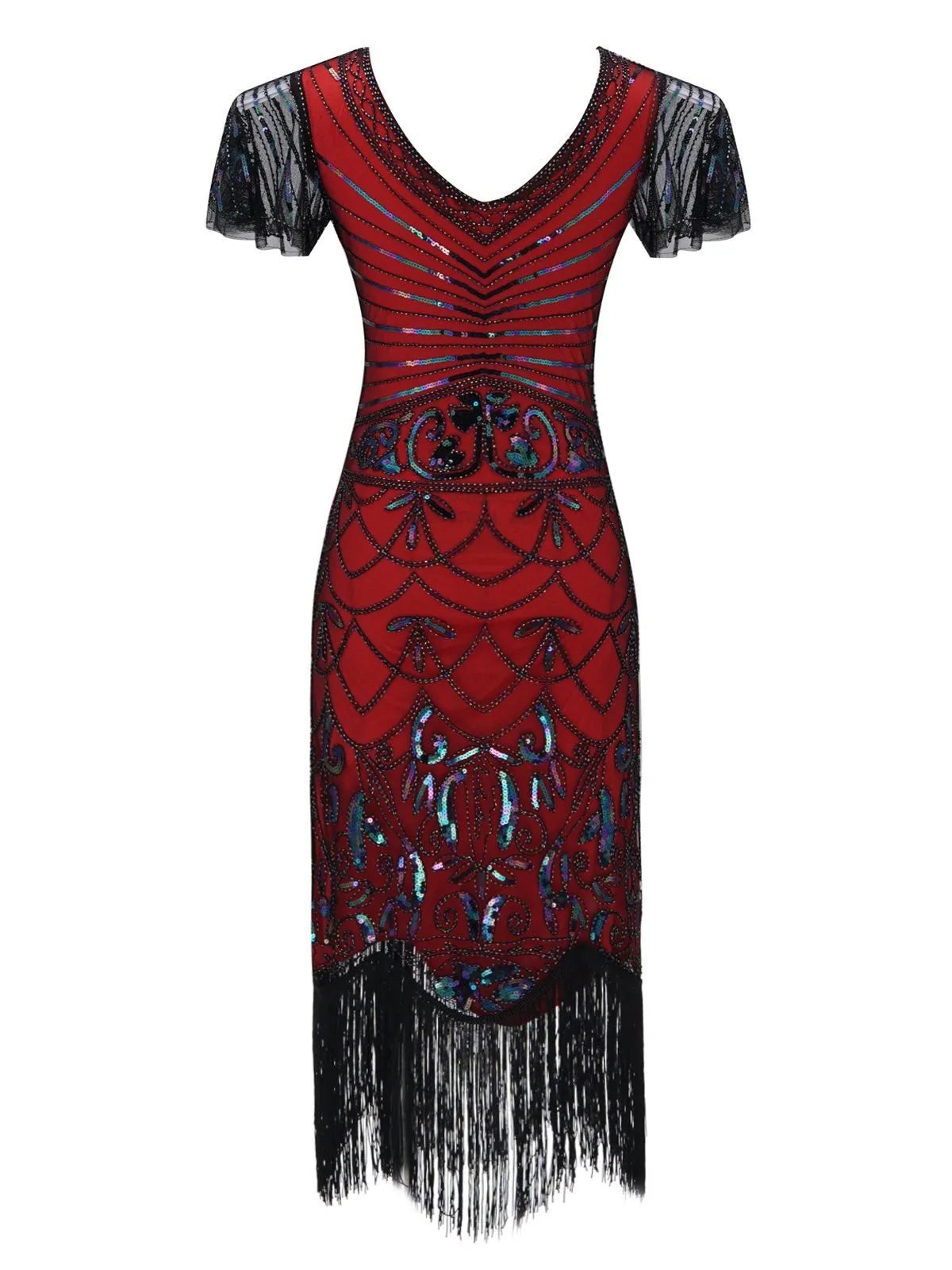 [US Warehouse] 1920s Fringed Flapper Gatsby Dress