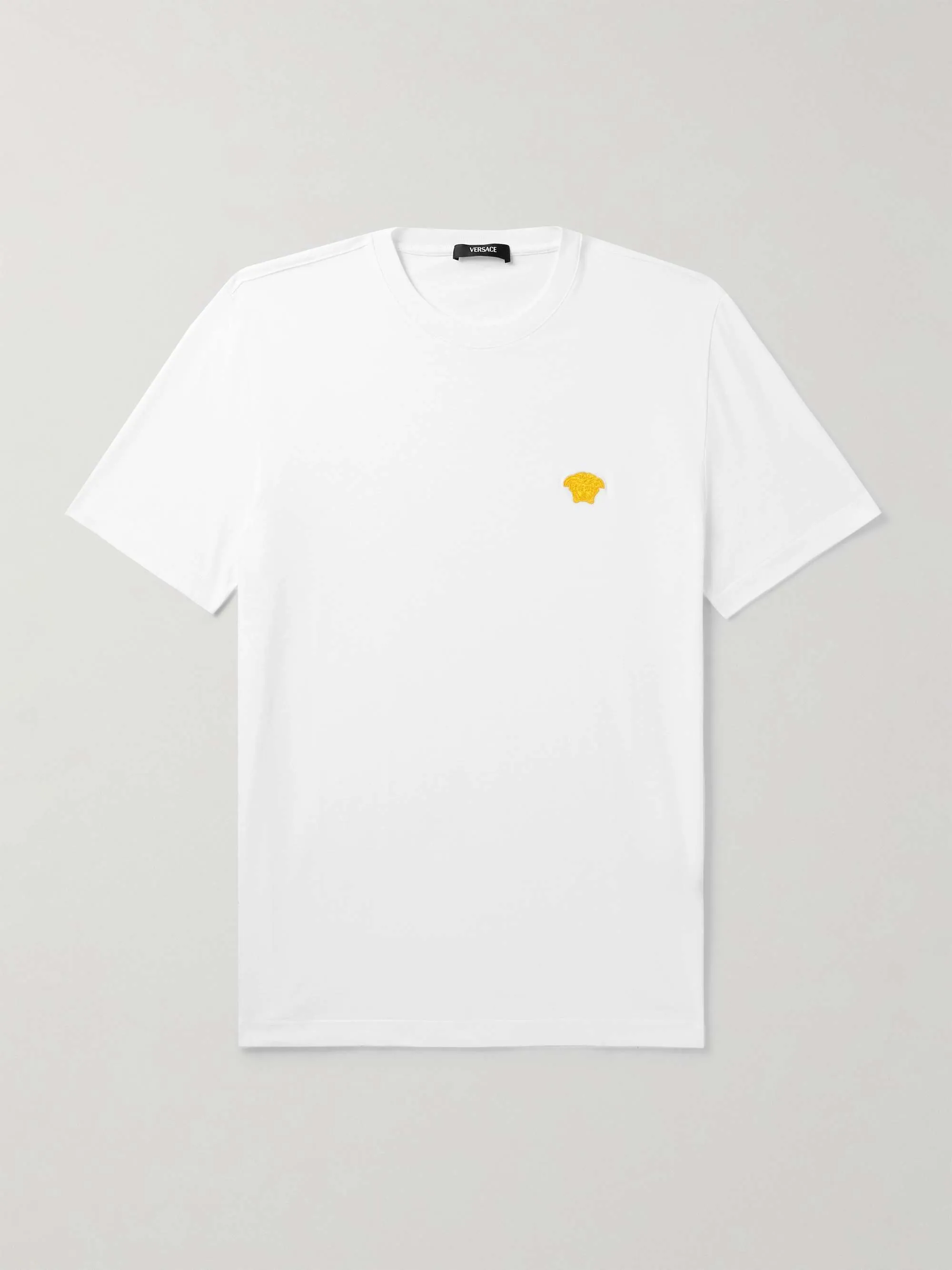 VERSACE  |Cotton Short Sleeves Logo Luxury T-Shirts