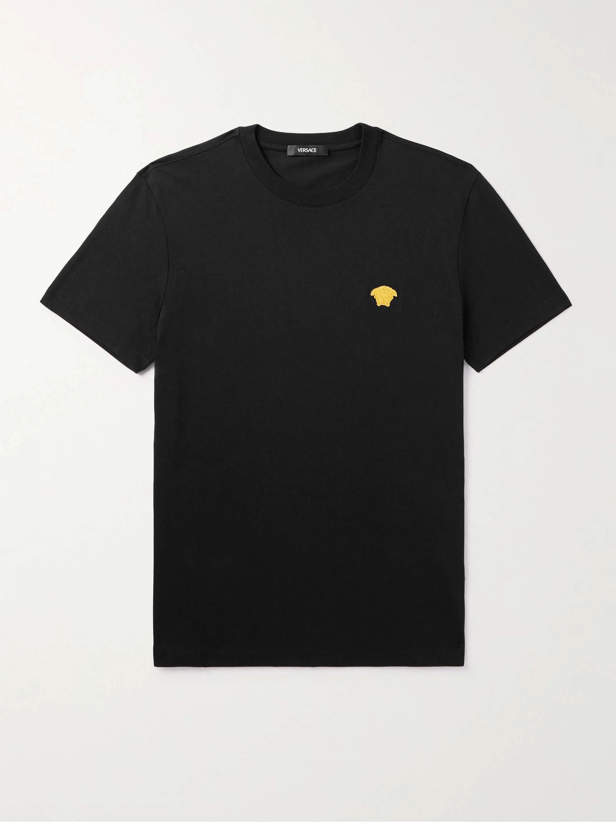 VERSACE  |Cotton Short Sleeves Logo Luxury T-Shirts