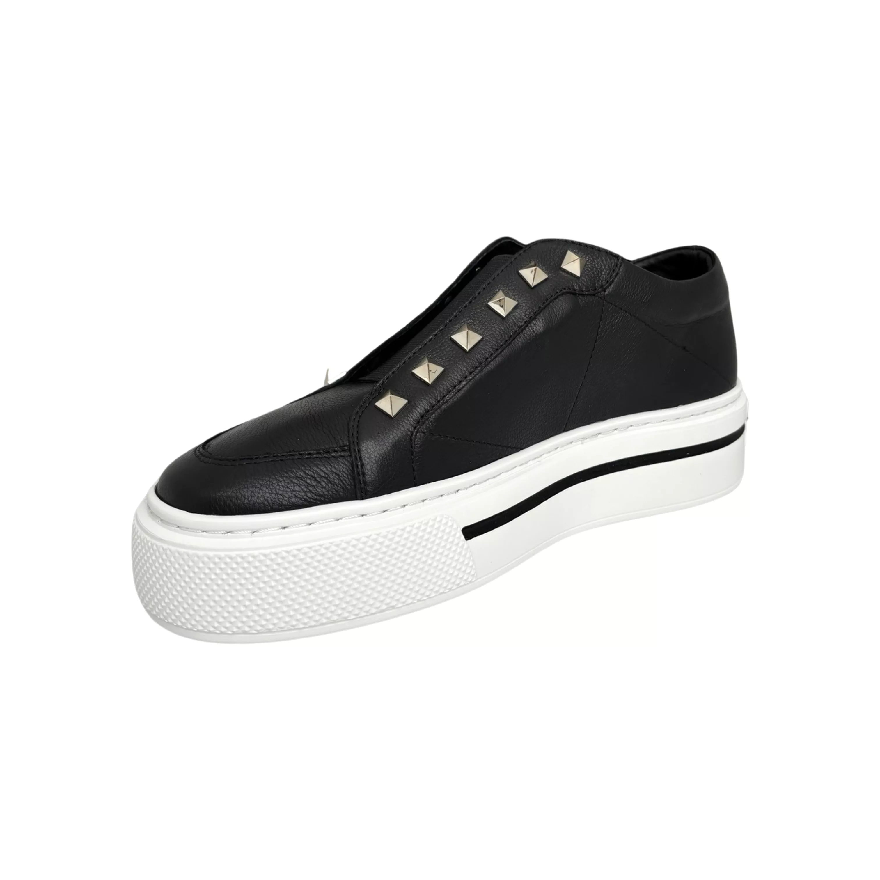 Vino Black/Metallic Stud Sneaker