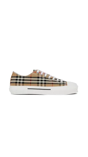 Vintage Check Cotton Sneakers - Archive Beige