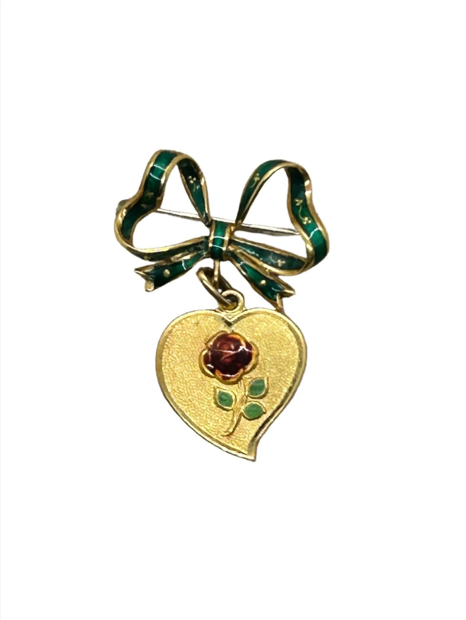 Vintage Italian You Will Always Have The Love of a Son  Sentiment Bow Brooch