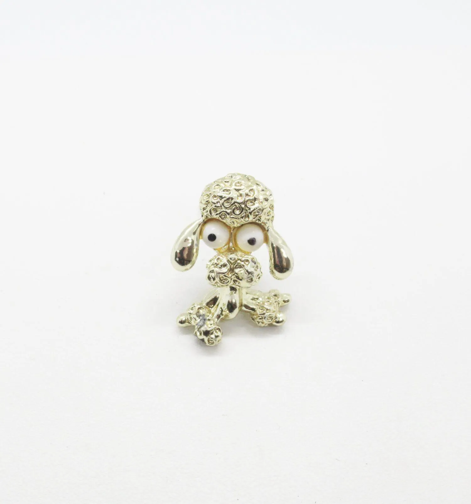 Vintage Tiny Gerry's Poodle Brooch with Big Eyes