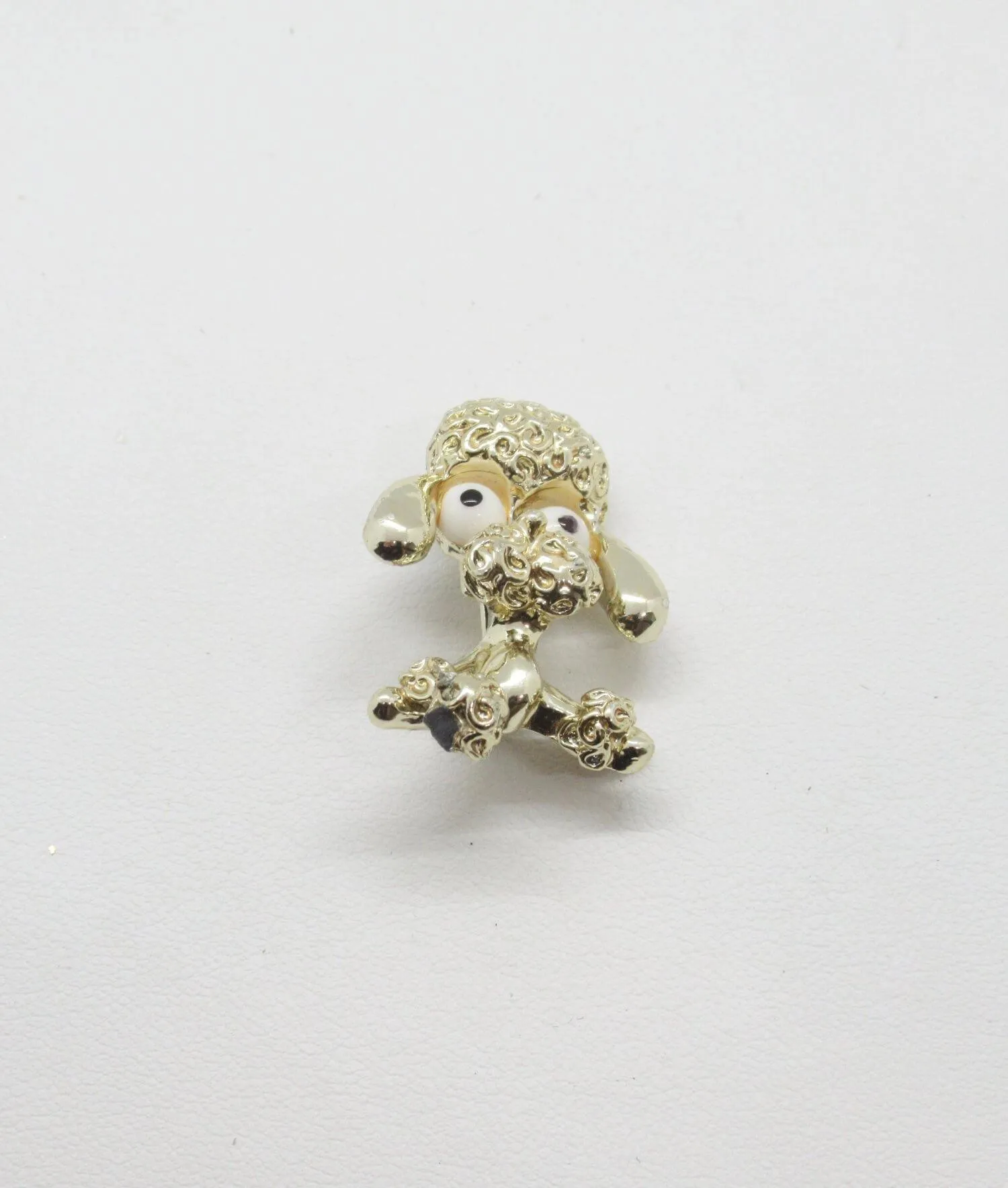 Vintage Tiny Gerry's Poodle Brooch with Big Eyes