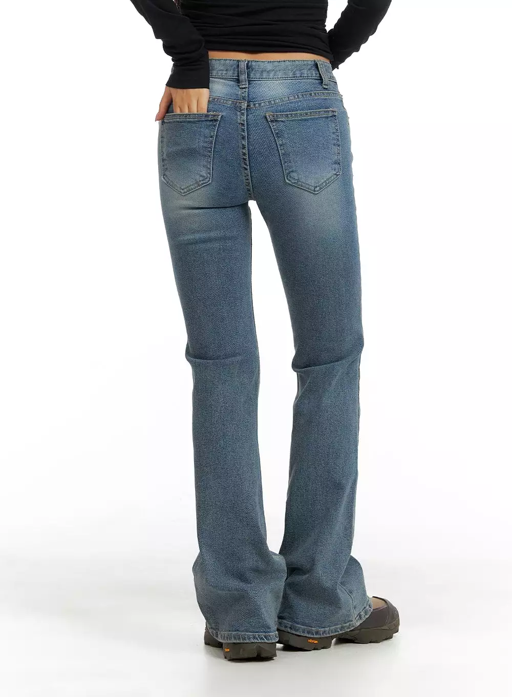 Washed Bootcut Jeans CM411