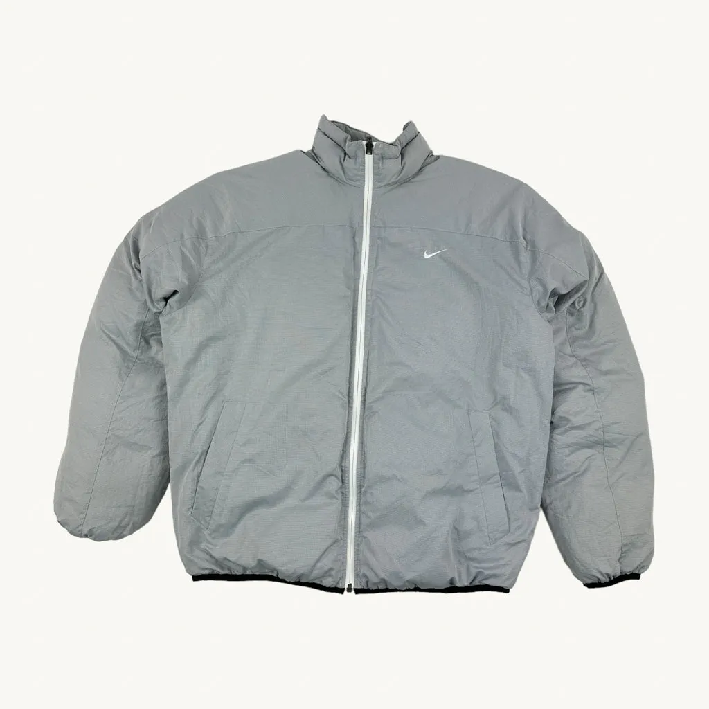 White y2ks NIKE Reversible Puffer Jacket Coat (M)