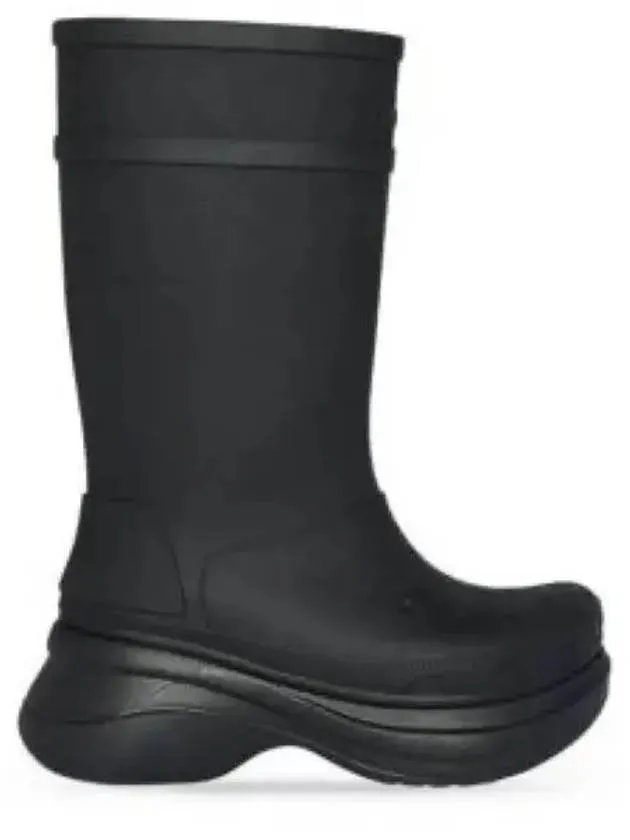 Women's Crocs Rubber Long Boots Black