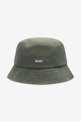 Wood Wood cotton hat Ossian Bucket Hat 12240817-7083 BLACK green color