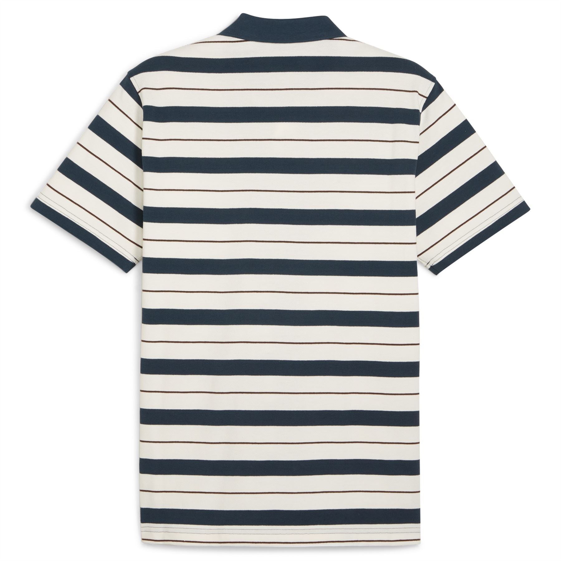 x QGC Sunday Stripe Polo White/Navy - SS24