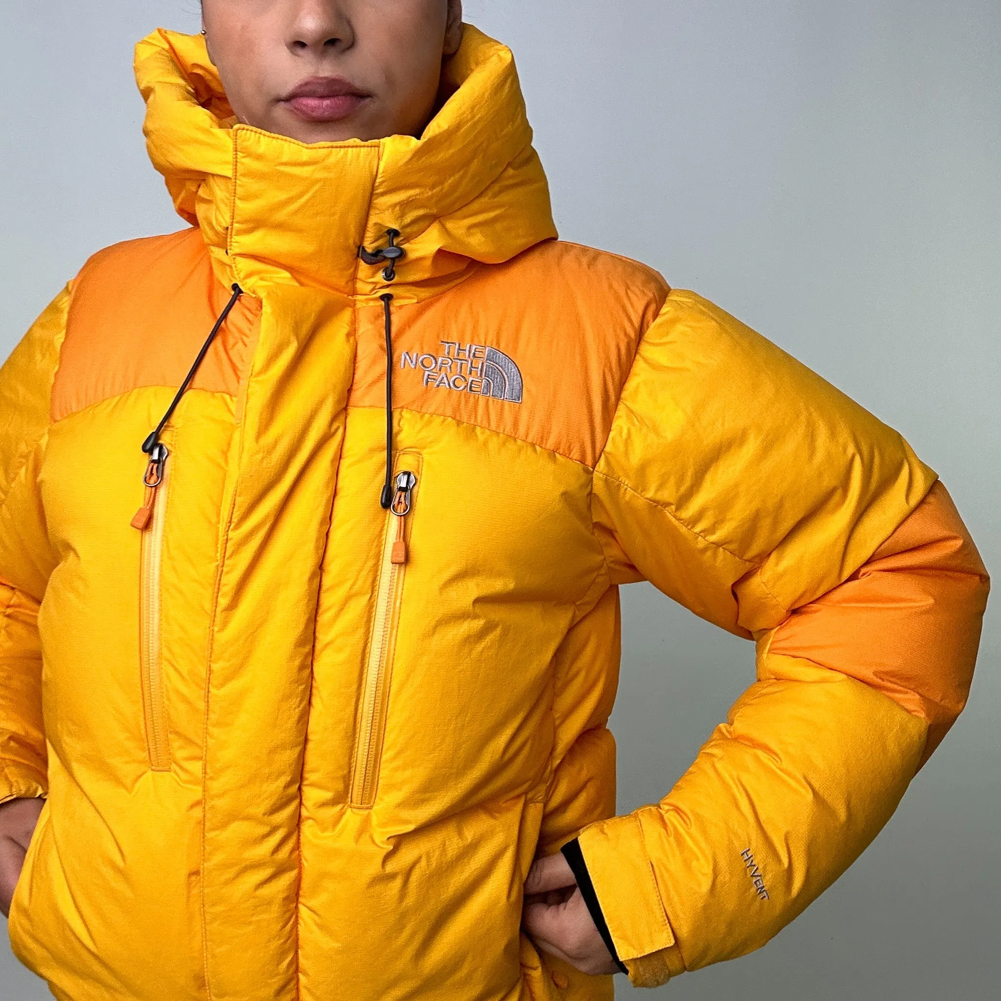 Yellow y2ks The North Face 800 Series Hyvent Puffer Jacket Coat (S)