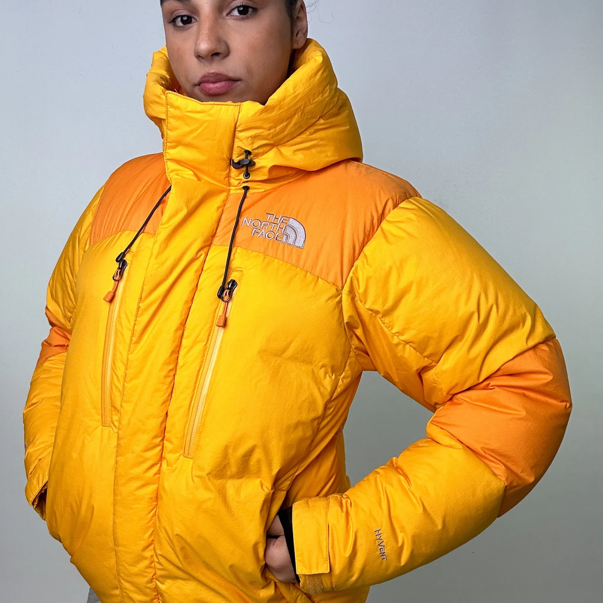 Yellow y2ks The North Face 800 Series Hyvent Puffer Jacket Coat (S)