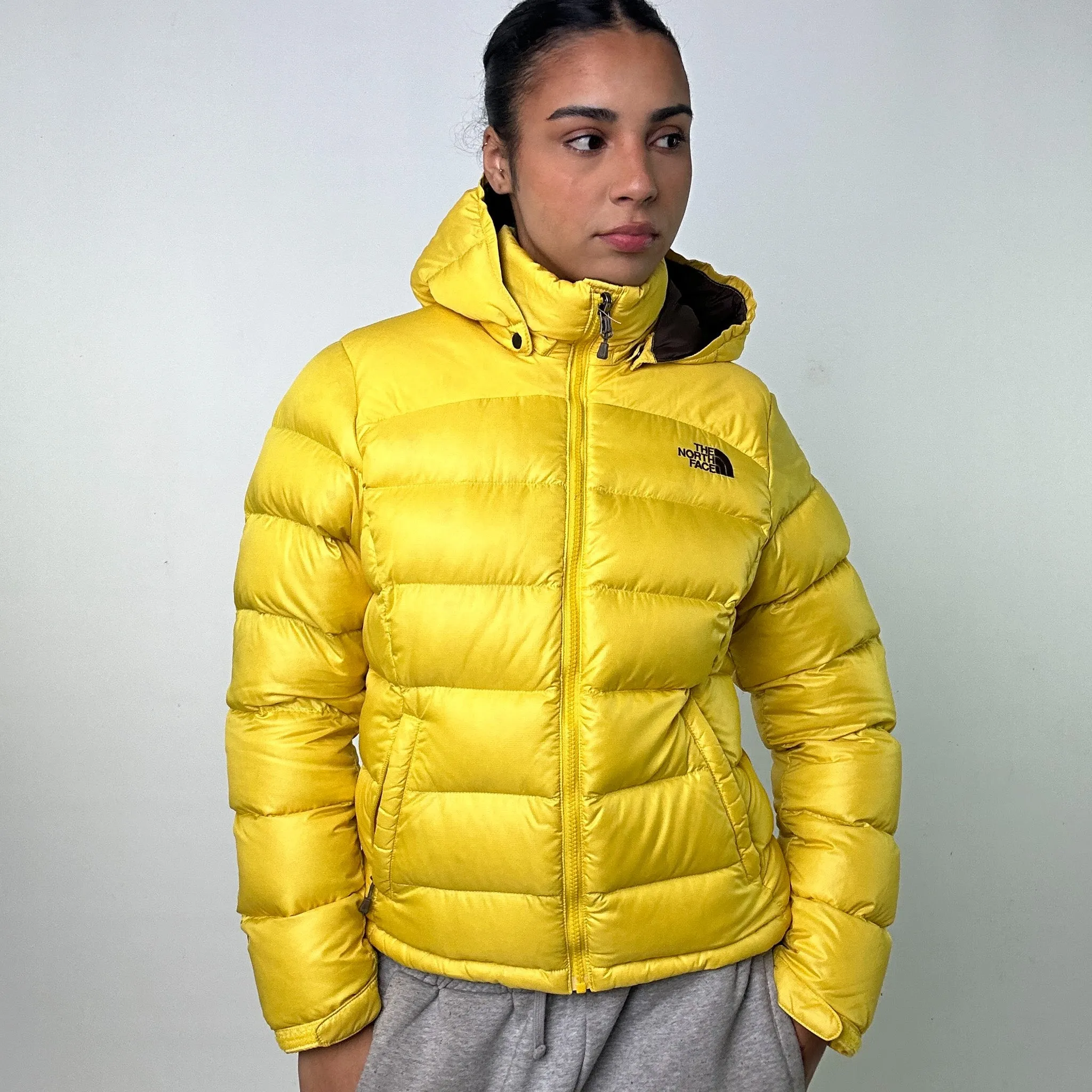 Yellow y2ks The North Face Puffer 700 Series Jacket Coat (M)