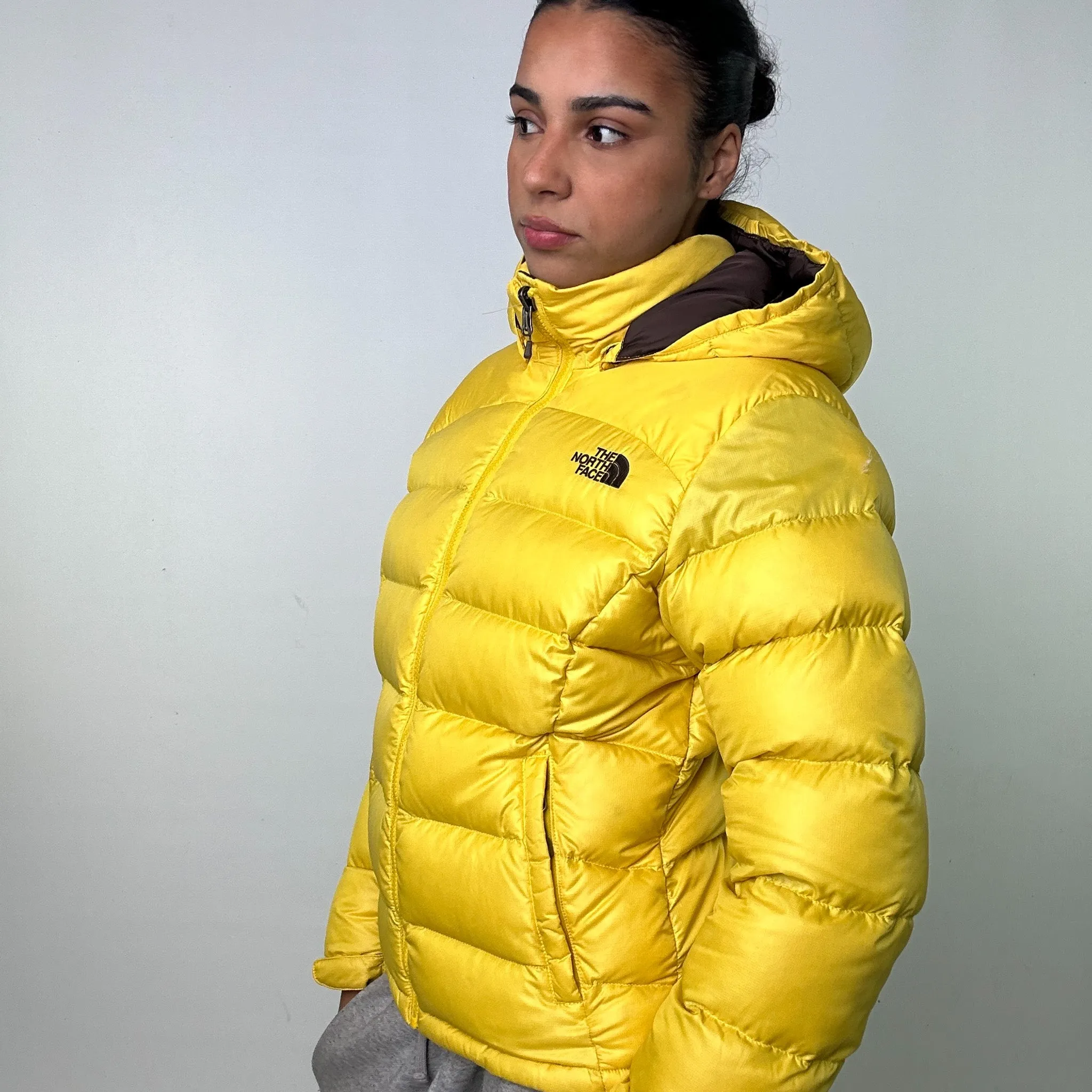 Yellow y2ks The North Face Puffer 700 Series Jacket Coat (M)