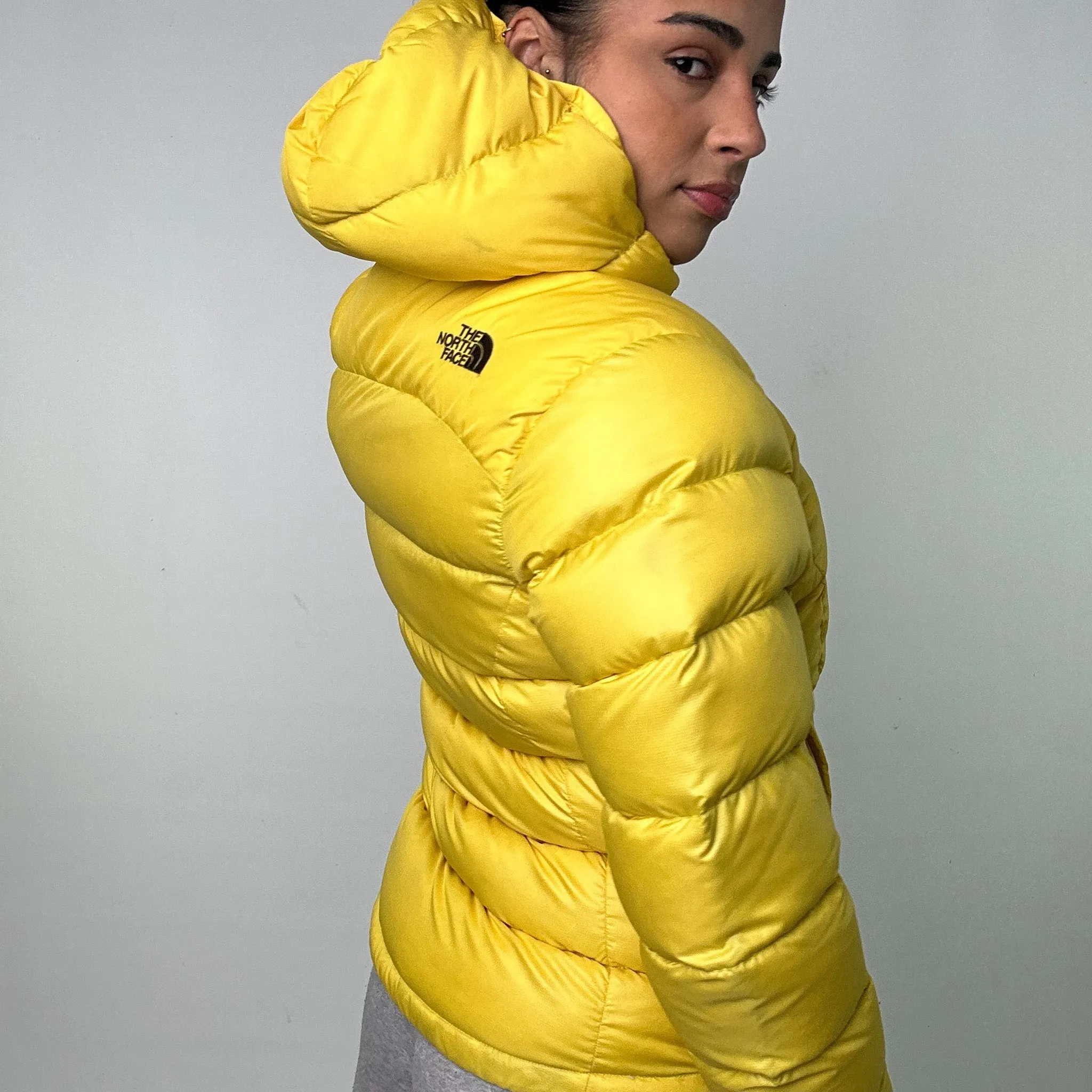 Yellow y2ks The North Face Puffer 700 Series Jacket Coat (M)