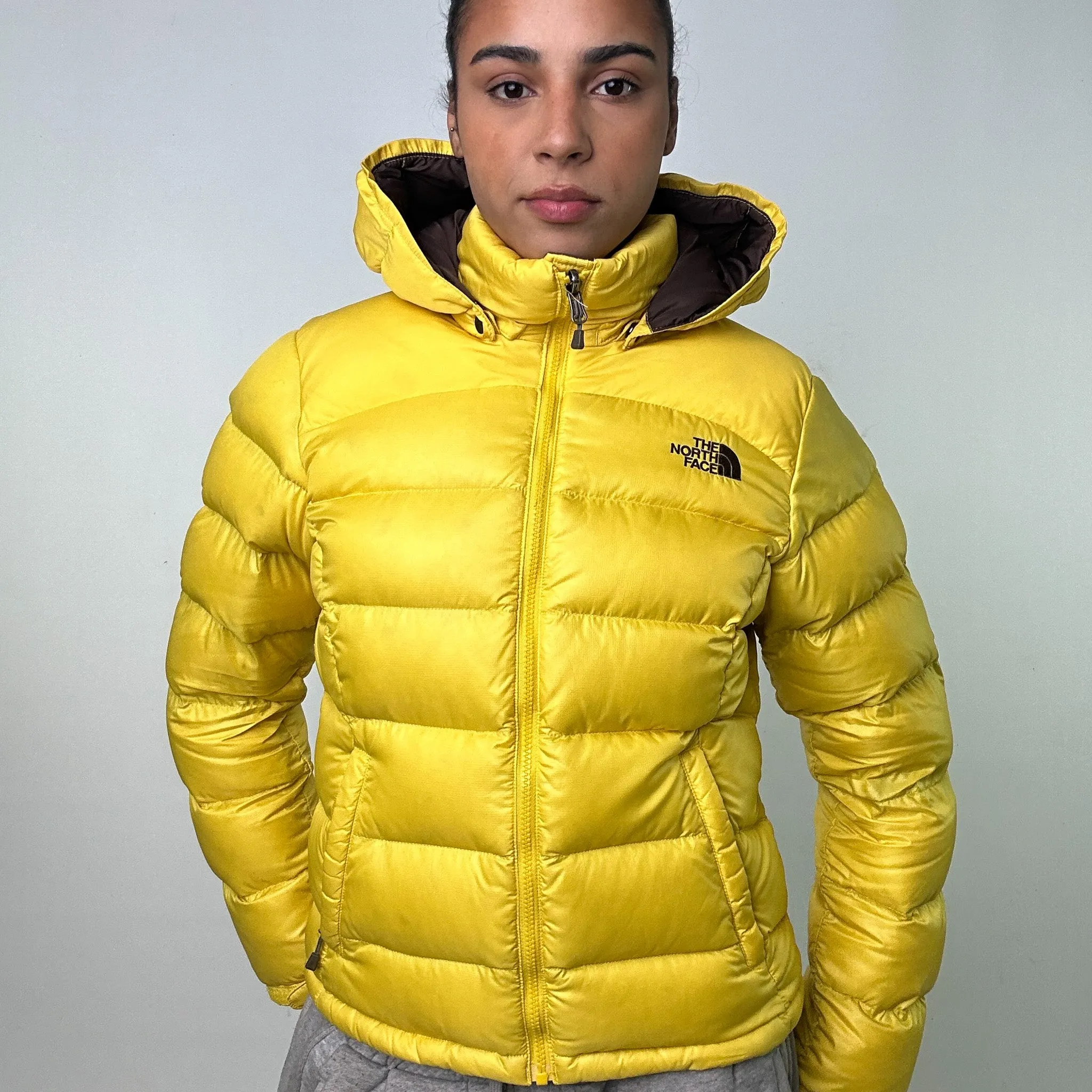 Yellow y2ks The North Face Puffer 700 Series Jacket Coat (M)