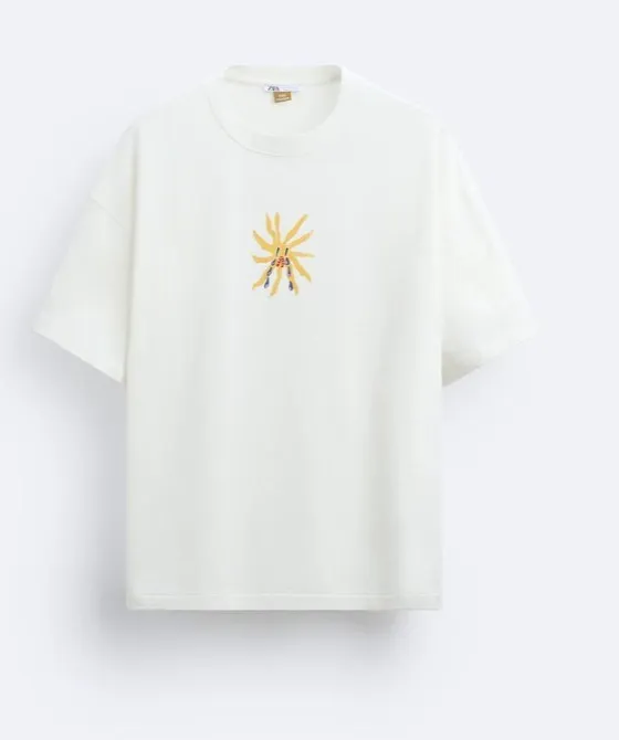 ZARA  |Cotton Short Sleeves T-Shirts