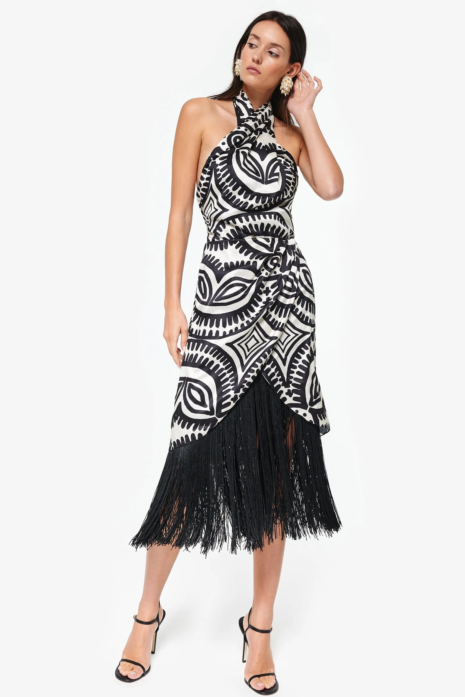 Zipa Fringed Midi Dress