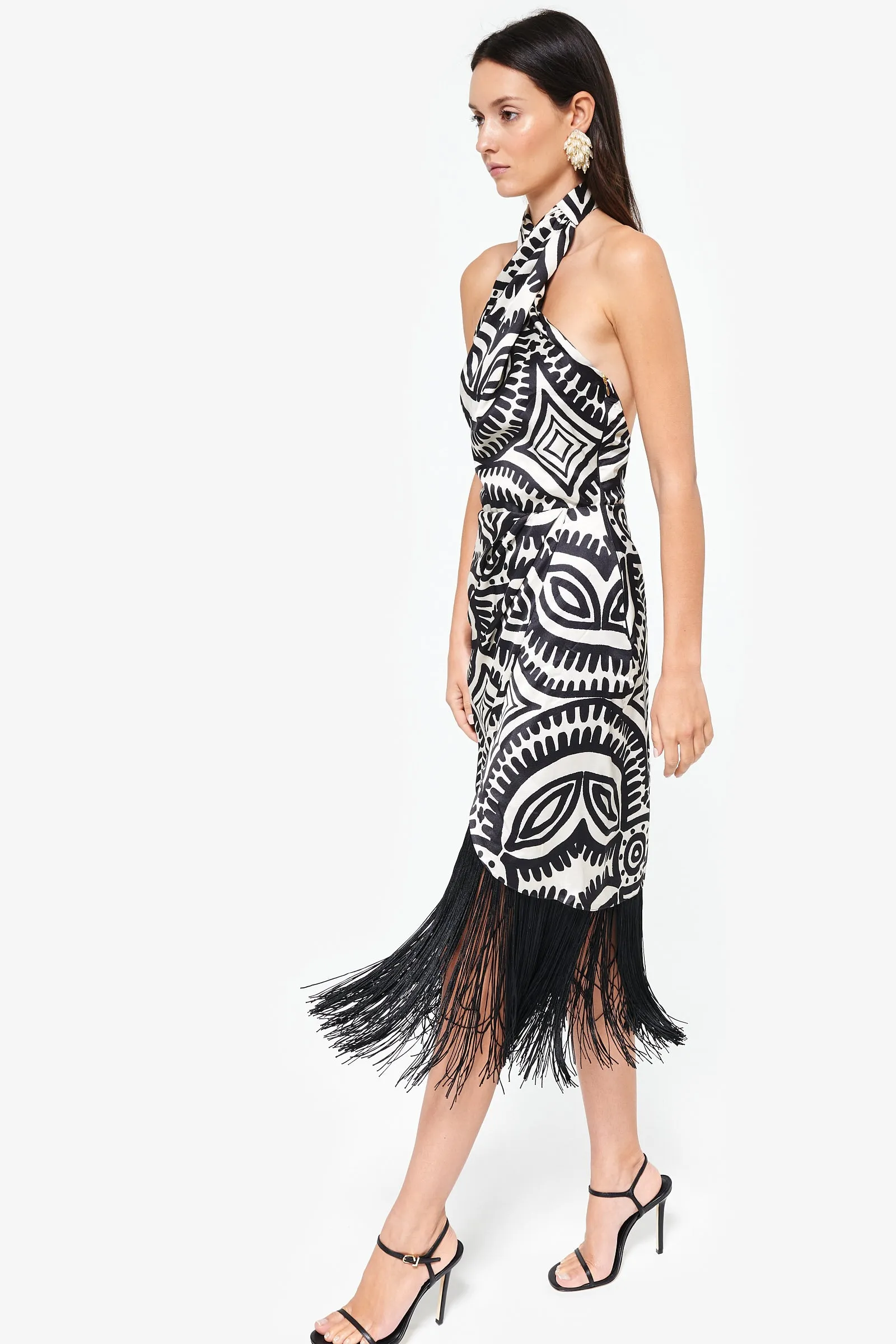 Zipa Fringed Midi Dress