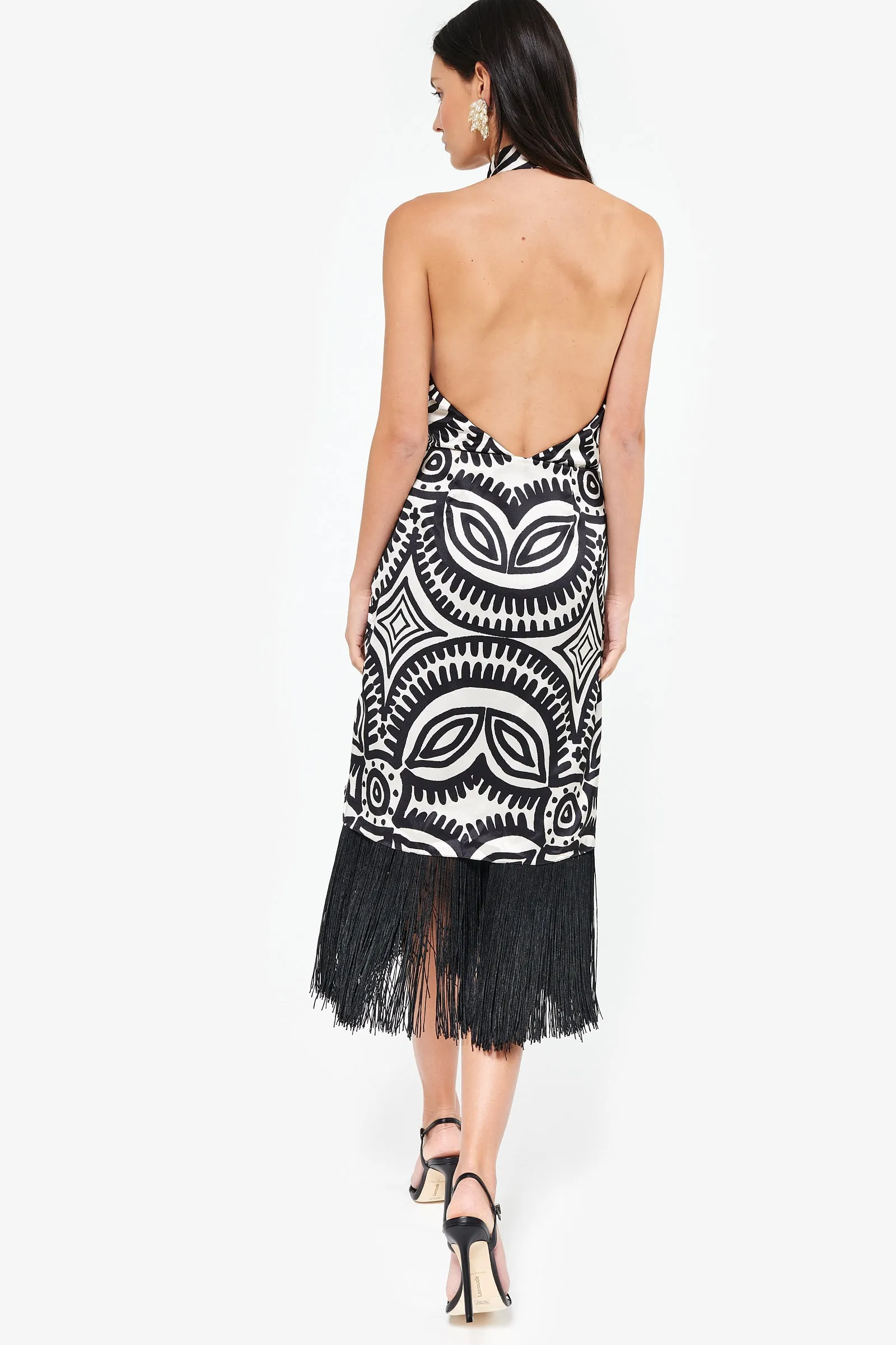 Zipa Fringed Midi Dress