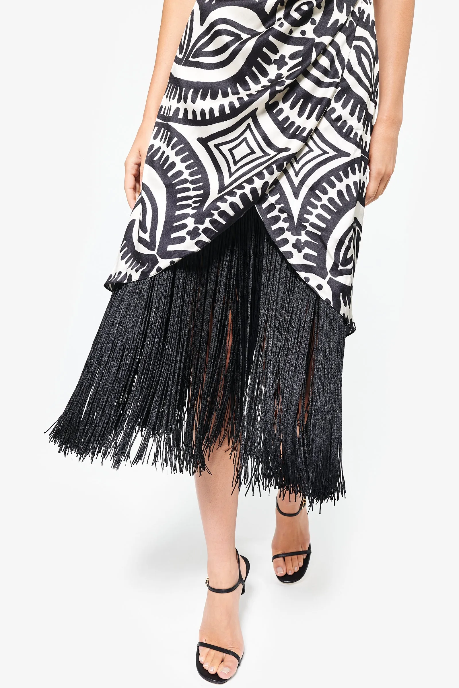 Zipa Fringed Midi Dress